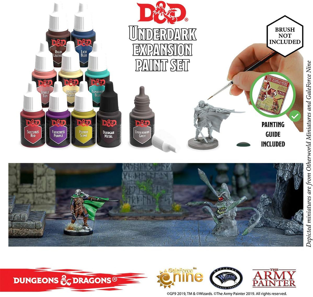The Army Painter Nolzur's Marvelous Pigments Underdark Paint Set, 10 Tropfflaschen 12ml Acrylfarbe u