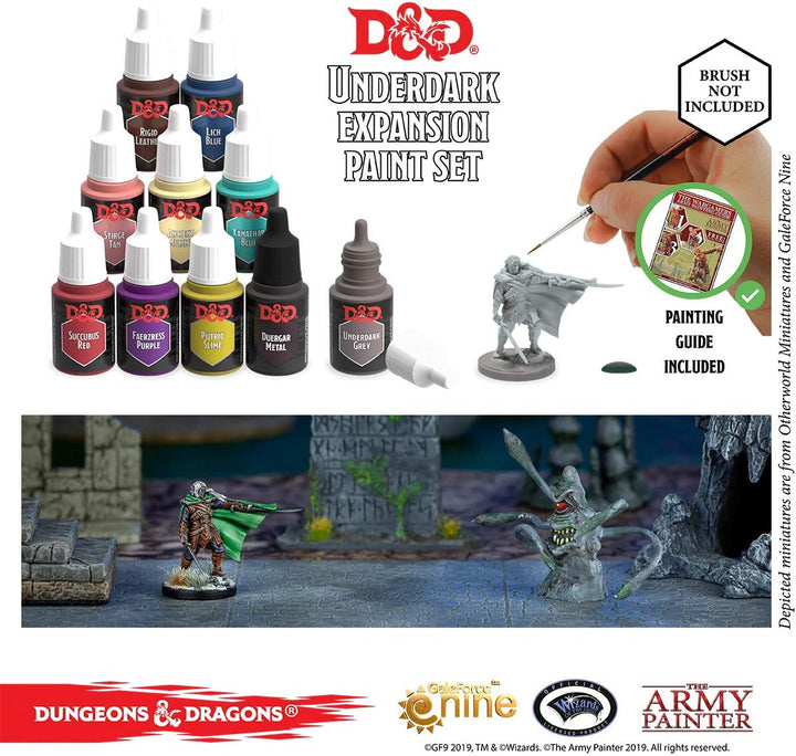 The Army Painter Nolzur's Marvelous Pigments Underdark Paint Set, 10 Tropfflaschen 12ml Acrylfarbe u