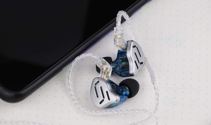 Linsoul KZ Zax 1DD+7BA Hybrid Driver HiFi in-Ear Earphones with Zin Alloy Shell, Detachable 2 Pin 0.
