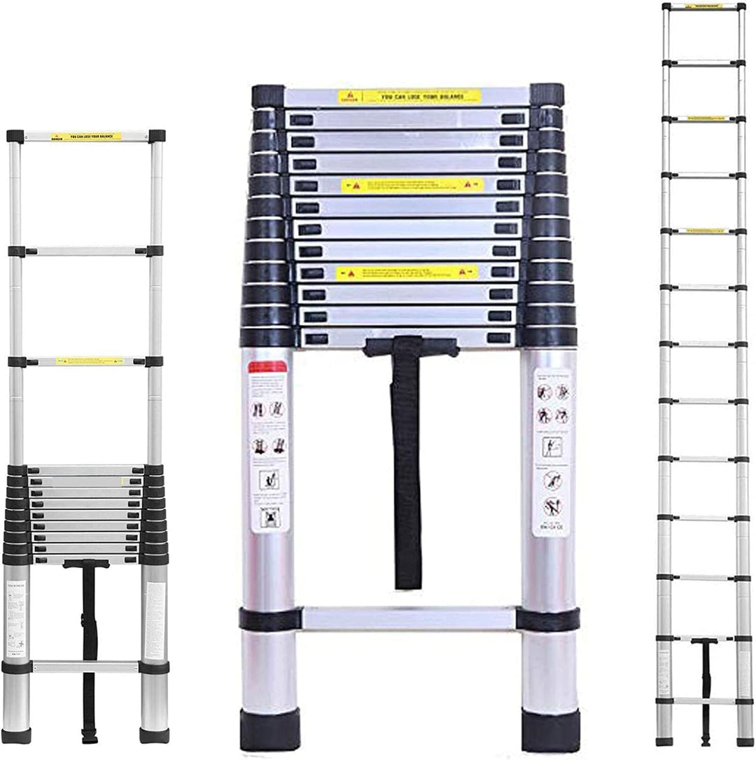 Klappbare Trittleiter, Teleskopleiter, Teleskopleiter, zusammenklappbar, aus Aluminium, maximale Bel