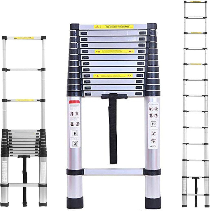 Klappbare Trittleiter, Teleskopleiter, Teleskopleiter, zusammenklappbar, aus Aluminium, maximale Bel