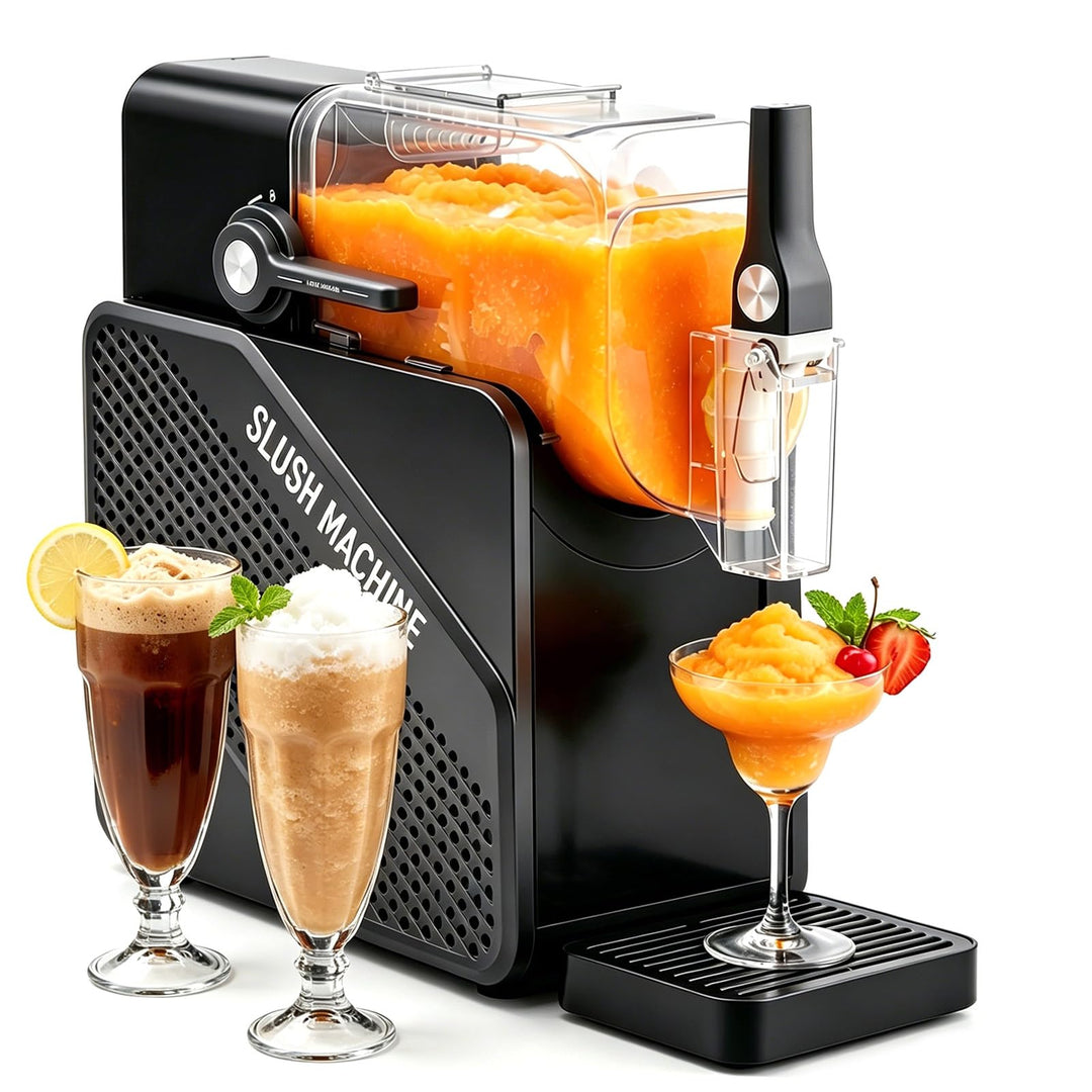 Slush-Maschine, 2Liter, für gefrorene Getränke, Eiscreme, Frappés und Milchshakes, 5 voreingestellte