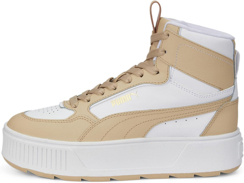 PUMA Damen Karmen Rebelle Mid Sneaker 40.5 EU Puma White Light Sand, 40.5 EU Puma White Light Sand