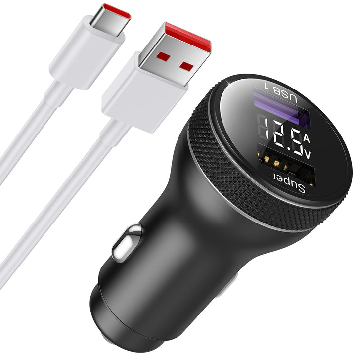 67W Zigarettenanzünder USB Ladegerät für Xiaomi Turbo Charge,USB Kfz Ladegerät Autoladegerät Dualpor