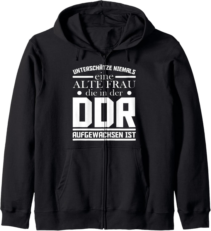 DDR Kult Frau Fans ostdeutsch Sprüche Kapuzenjacke