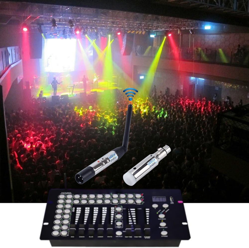 2,4 G ISM DMX512 Männlich/Weiblichen XLR Sender/Empfänger mit Antenne für Moving Heads Bühne Licht (