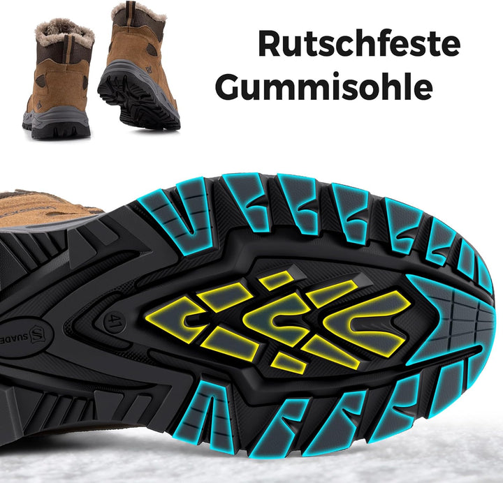 JACKSHIBO Winterschuhe Herren Winterstiefel Damen Warme Gefüttert Stiefel Wasserdicht Rutschfest Sch