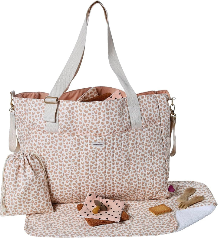 VERTBAUDET Lovely Leo Maxi Wickeltasche Rosa, Rosa