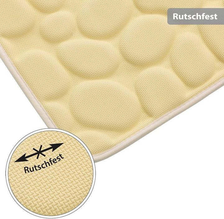 PANA Memoryschaum Badematte in versch. Farben • Badteppich aus weichen Mikrofasern - rutschfest & wa