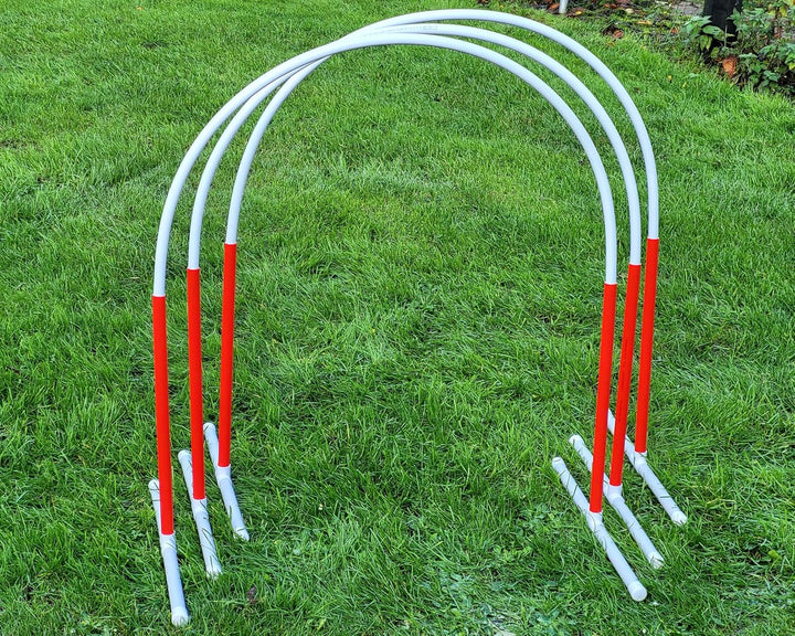 Generisch 3 NADAC Hoopers Bögen mit Ständer (rot), VDH Konform, Fun-Hoopers