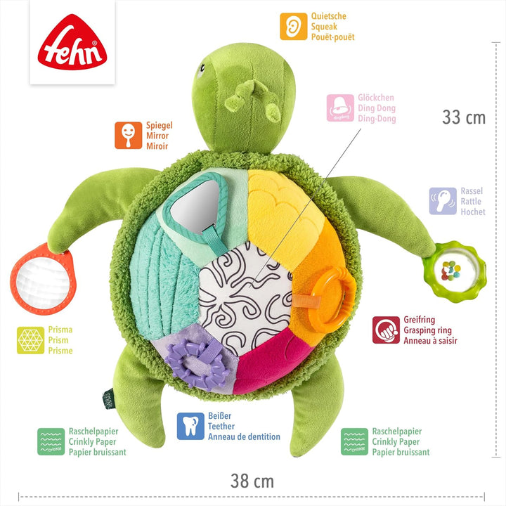 Fehn Activity-Meeresschildkröte XL – Motorikspielzeug zum Sinne &amp; Motorik fördern – zum Beissen, Gre