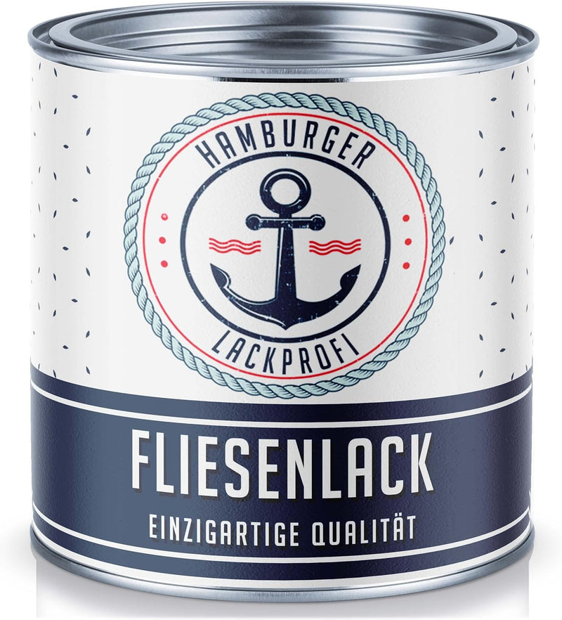 Hamburger Lack-Profi Fliesenlack GLÄNZEND Resedagrün RAL 6011 Grün Fliesenfarbe im SET (5 L), 5 L