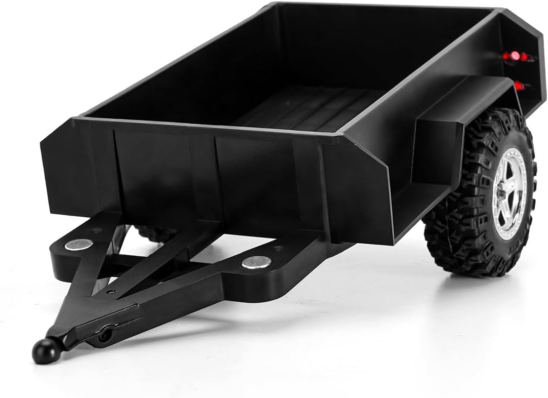 INJORA Utility Trailer mit Haken und Scale Aufbewahrungsboxen für TRX4M 1/18 RC Crawler Upgrade