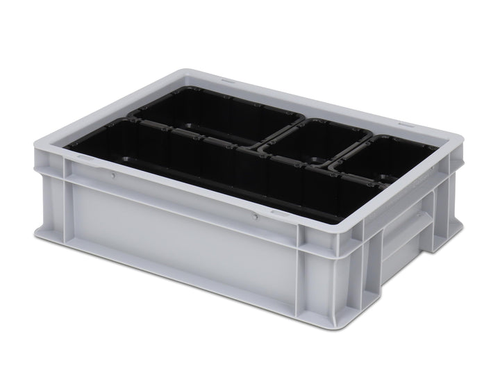 1a-TopStore Einsatzkasten Einteilungs-Set für Eurobehälter, Schubladen mit Innenmass 362x262 mm (LxB