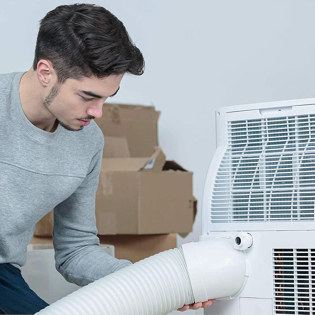 AGPTEK Auspuffschlauch für tragbare Klimaanlage, 5 Zoll Durchmesser gegen den Uhrzeigersinn, Länge b