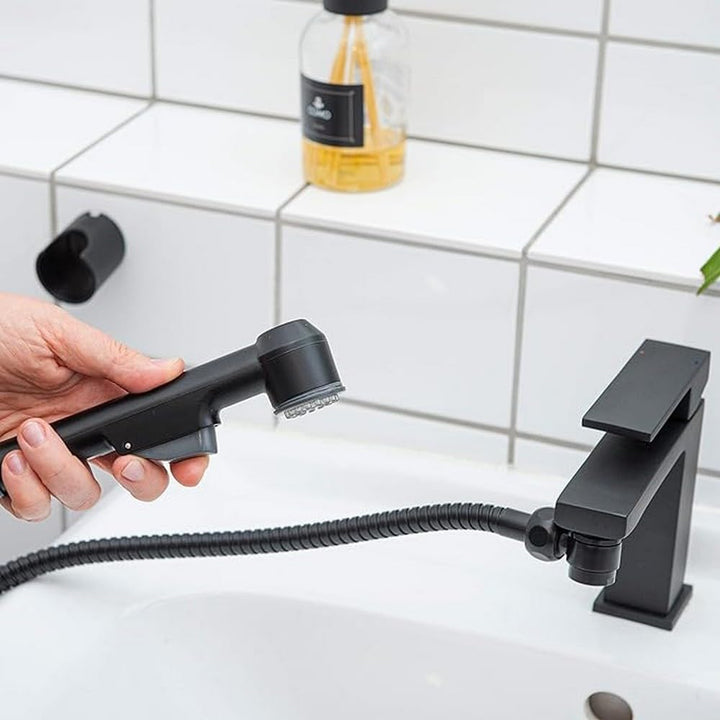 Cornat Waschbeckenbrause-Set - Mobile Handbrause mit Brauseschlauch - Einfaches Umschalten - Inkl. W