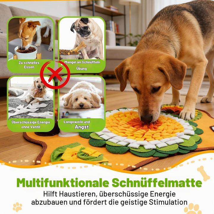 Schnüffelteppich Hund Universal, Waschbar Trainingsmatte Fütterteppich, Hautfreundlich Schnüffeltepp