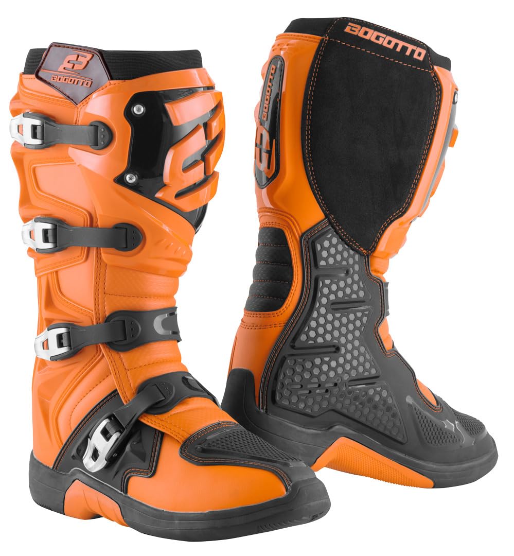 Bogotto MX-6 Motocross Stiefel, orange/schwarz, 43 43 EU Orange Schwarz, 43 EU Orange Schwarz