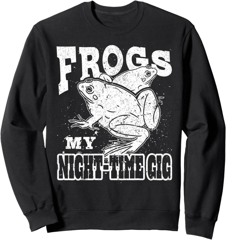 Frösche Mein nächtliches Gig Frosch Jagd Jäger Geschenk Sweatshirt