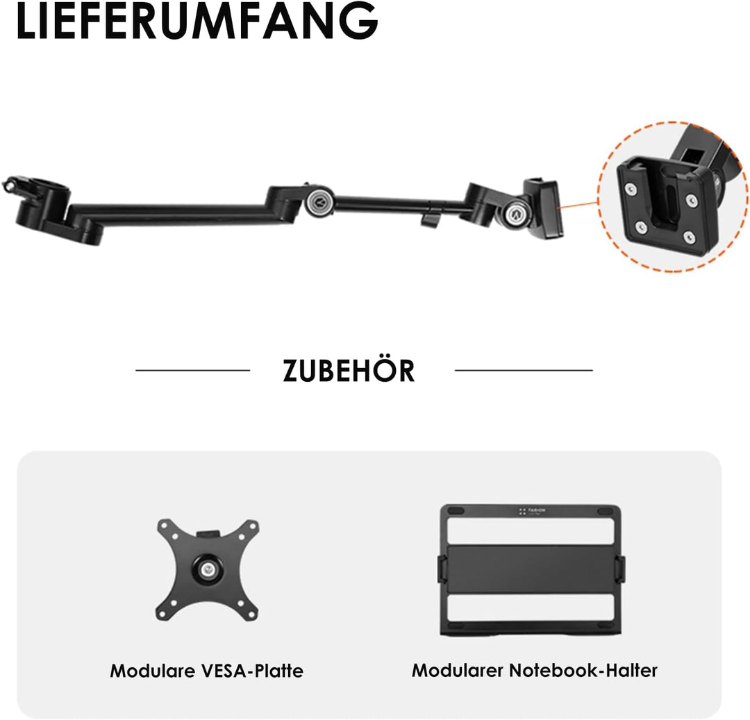 TARION Titanrig Arm Module X: Kamera Tischstativ Overhead Stativ Tischhalterung Klemmstativ Flexibel