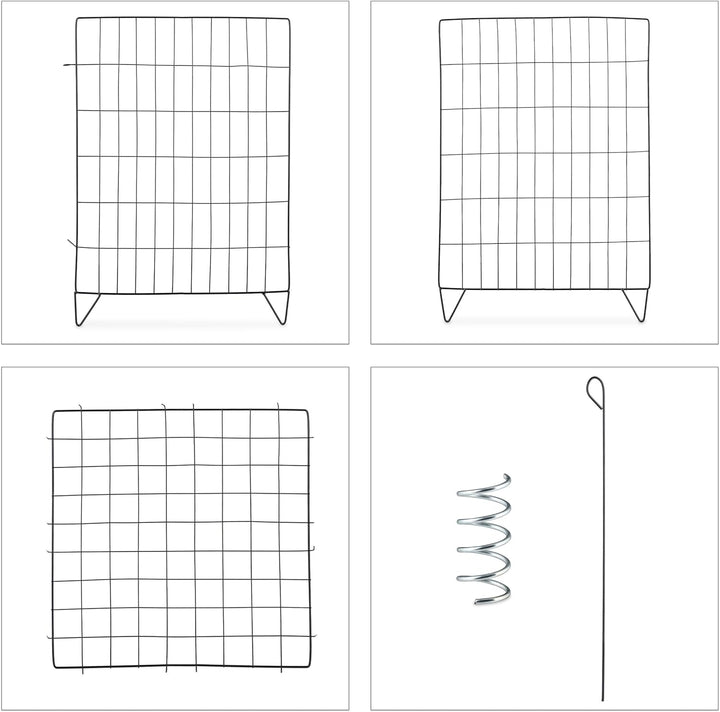 Relaxdays Komposter Metall, HBT: 68 x 46 x 46 cm, Bodengitter und Füsse, für Gartenabfall, Kompostgi