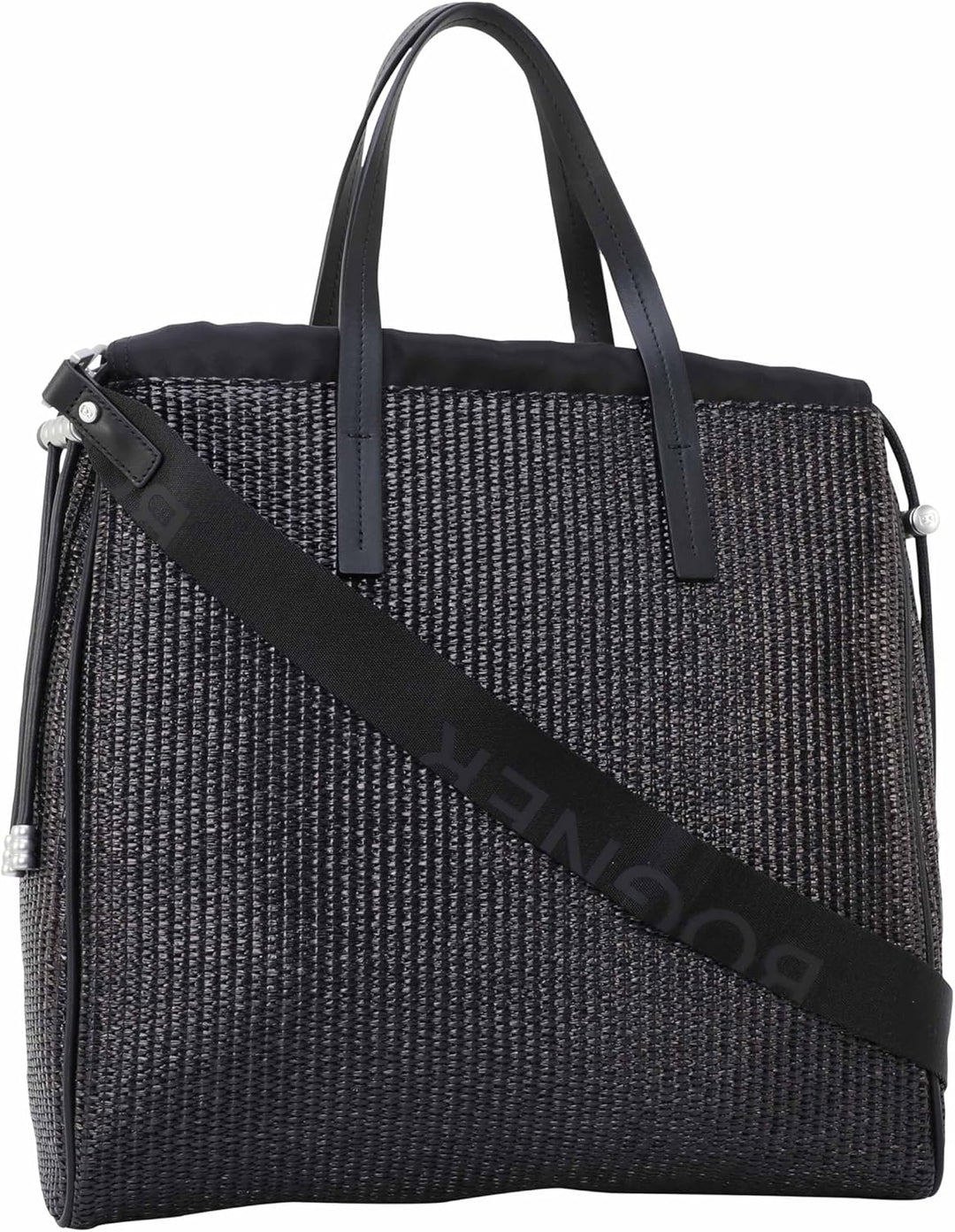 Bogner Ladies Airolo Malina Tote XL Schwarz - Geflochtene stylische Damen Tasche, Grösse One Size -