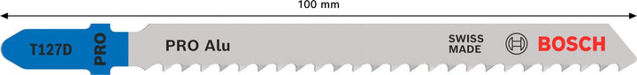 Bosch Professional 100x Stichsägeblatt T 127 D Special for Alu (für Aluminiumrohre & -profile, Zubeh