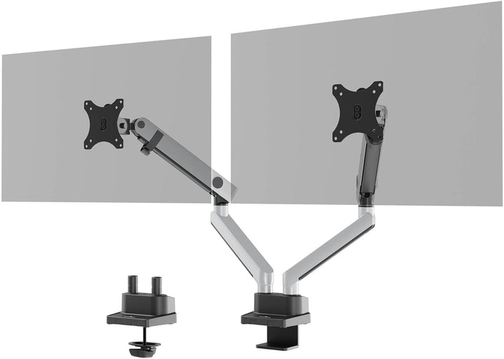 Durable Monitor Halterung Select Plus für 2 Monitore, Schwenkarme 90° drehbar, neigbar, höhenverstel