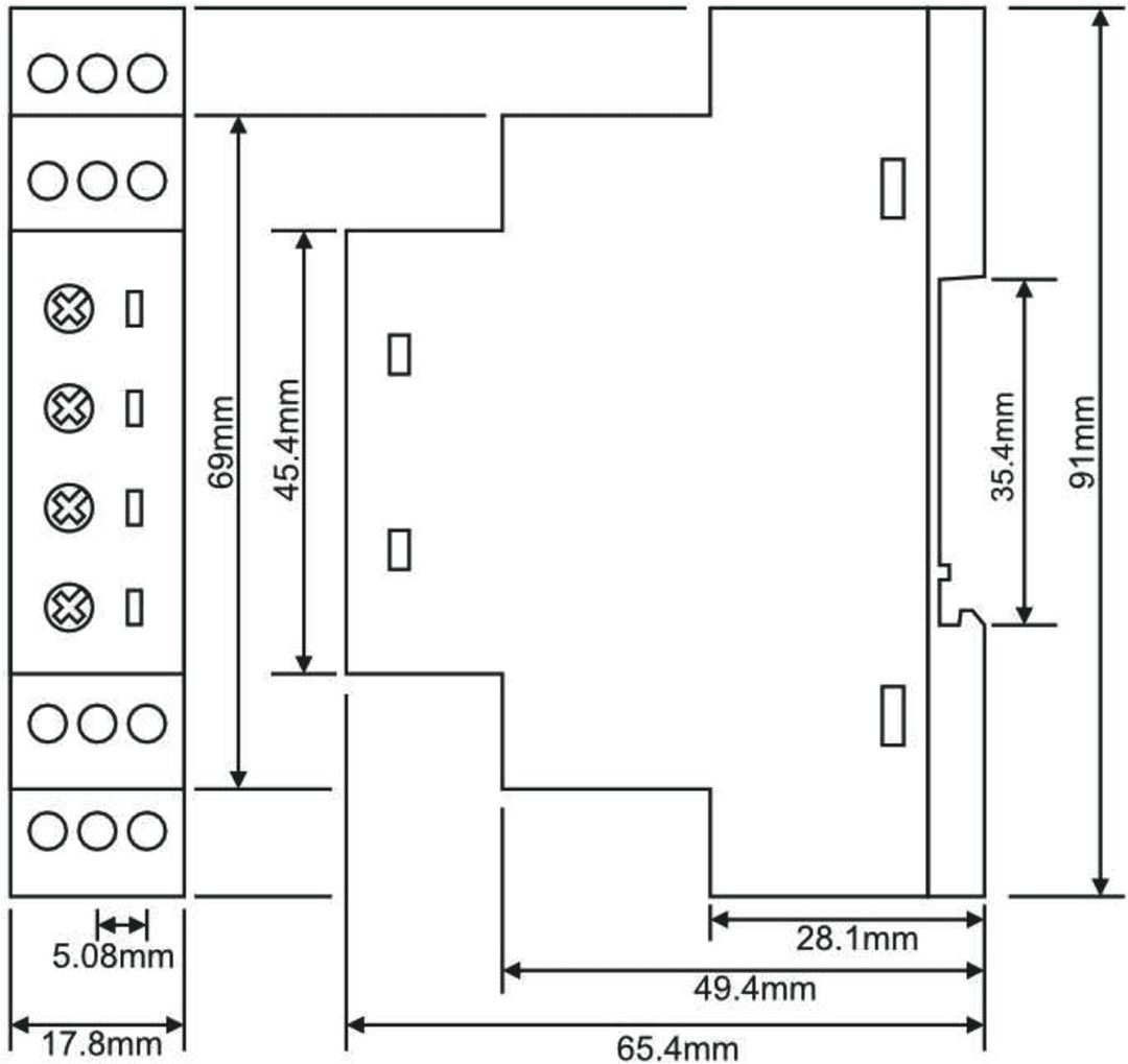 Tense Elektronik ERX-10 Universal Zeitrelais Multifunktions Timer für Hutschiene, Treppenhausschaltu