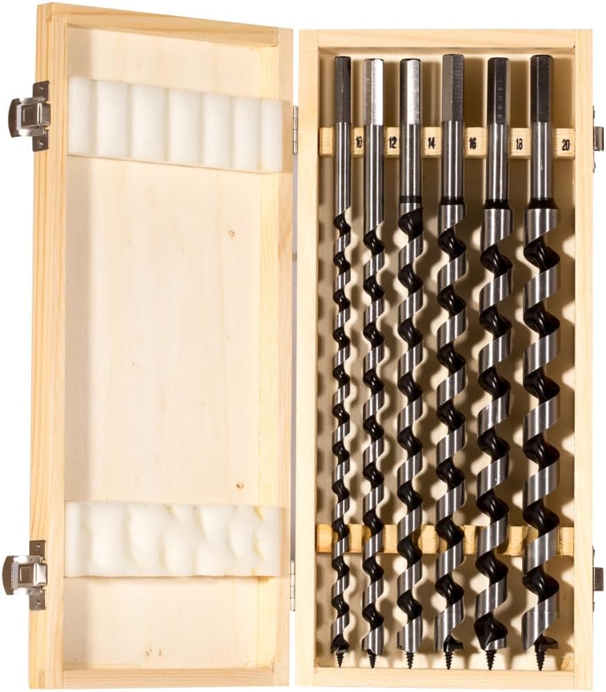 fischer Schlangenbohrer Set, 10 - 20 mm Durchmesser, Aufsätze für Bohrmaschinen, Bohrerset mit versc