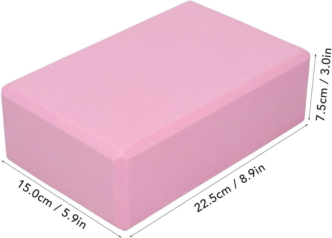 Pink Yoga Block, Foam 2 Pack Foam Travel Yoga Pilates Blocks Stabilit?t rutschfeste Bl?cke f¨¹r Medi
