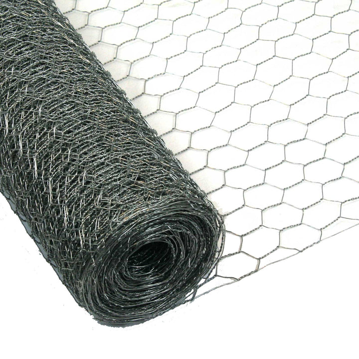 Garmix Sechseckgeflecht Kaninchendraht Verzinkt 25mm (100cm, 50m), 100cm, 50m