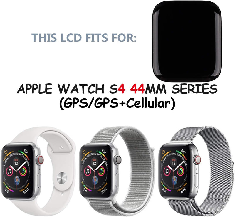 swark LCD Display Compatible with iWatch Series 4 (44mm) Model A1976 A1978 A2008 GPS+Cellular/GPS Sc