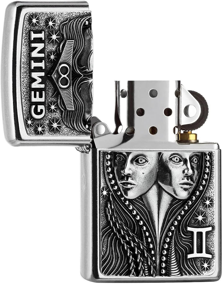 Zippo 2006503 PL 207 Gemini Tierkr. V19 Feuerzeug,Messing,Design,5,83,81,2