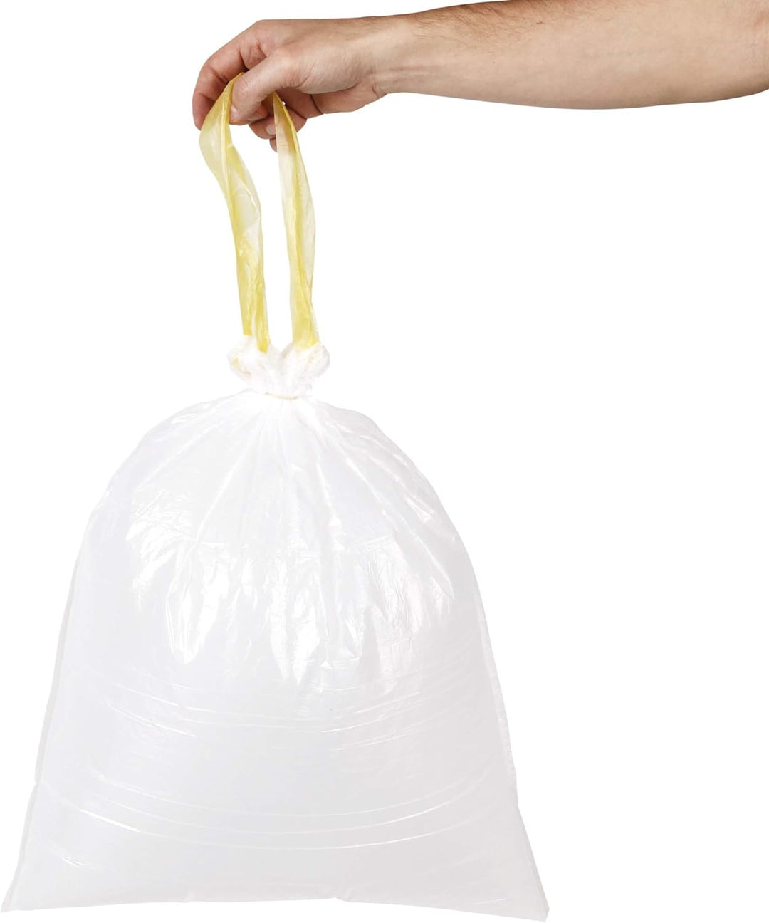 ULITH-Mülleimerbeutel mit praktischem Zugband, weiss, 30l - passend für Haushalt und Büro, 25 Rollen