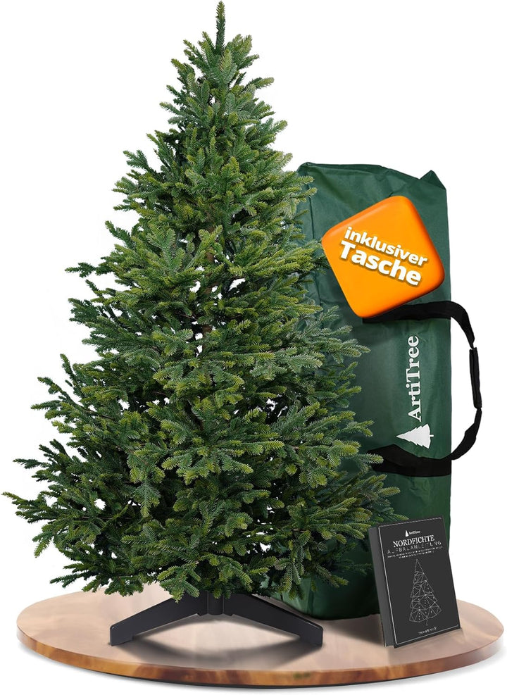 Weihnachtsbaum künstlich [100% Spritzguss] - Naturgetreuer Tannenbaum mit Stabiler Spitze | Premium