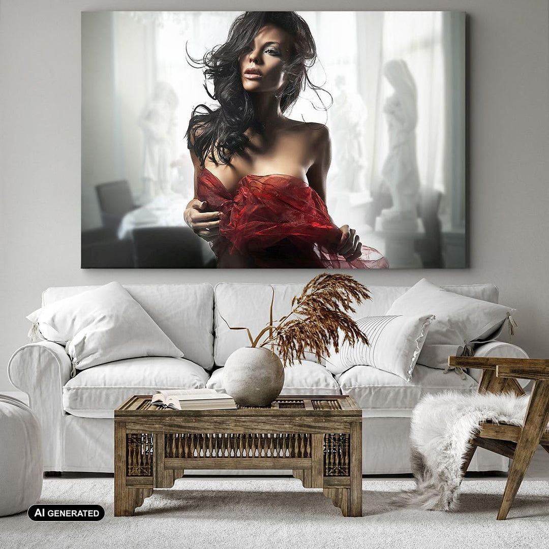 Bilder auf Leinwand Schönheit Körper Kleid Eleganz Leinwandbild 70x50cm Wandbilder Dekoration Wohnzi
