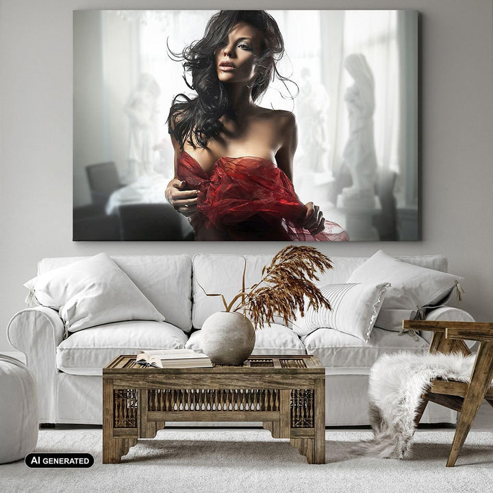 Bilder auf Leinwand Schönheit Körper Kleid Eleganz Leinwandbild 70x50cm Wandbilder Dekoration Wohnzi