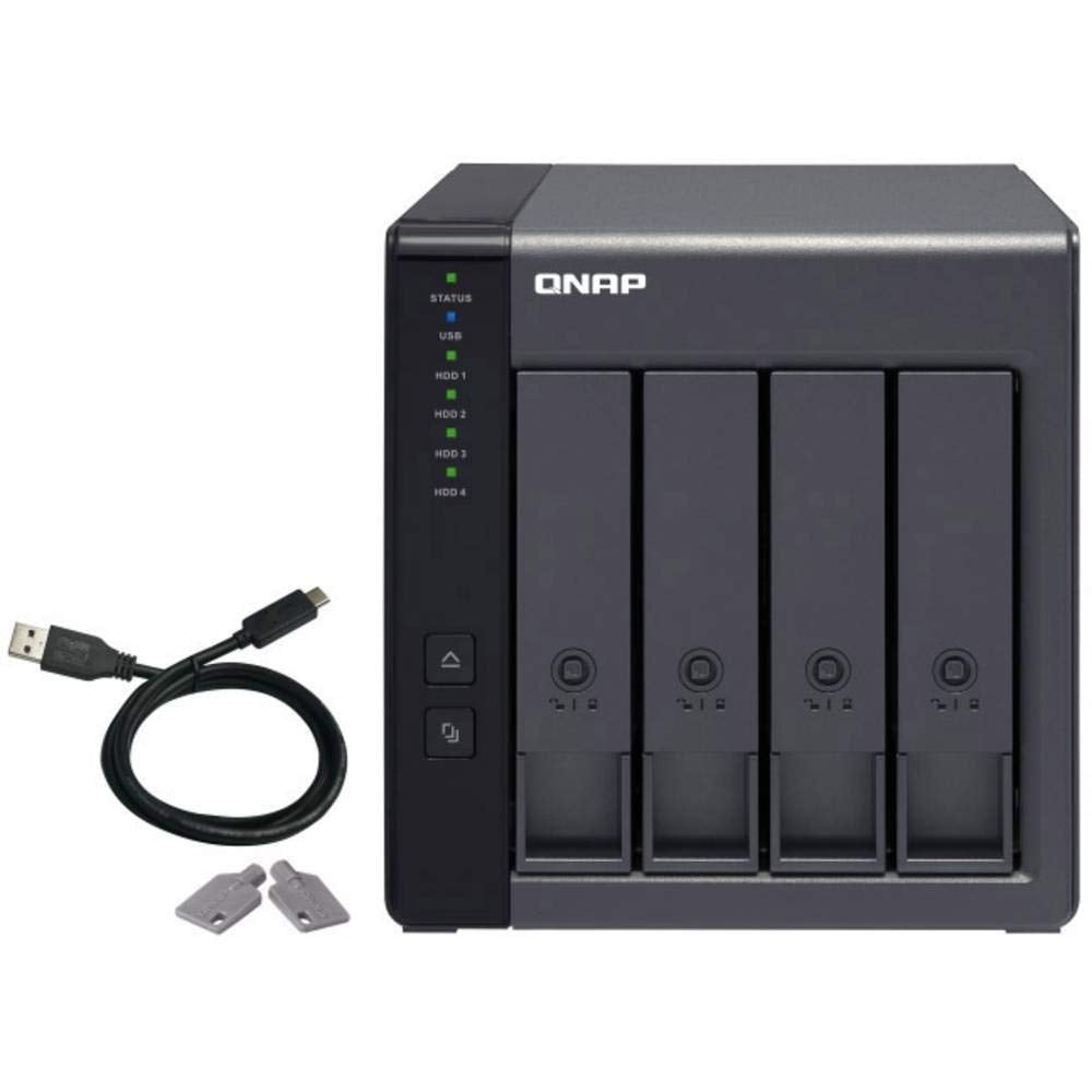 QNAP TR-004 4 Bay Desktop NAS Expansion - Optional Use as a Direct-Attached Storage Device