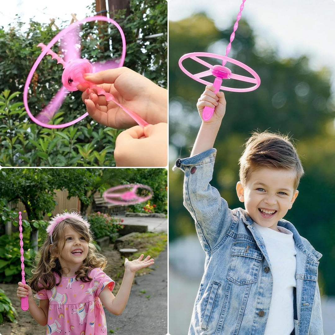 Meleager Propeller Spielzeug Kinder, Leucht Propellespielzeug, Werfer und Scheiben, 16 Stück Outdoor