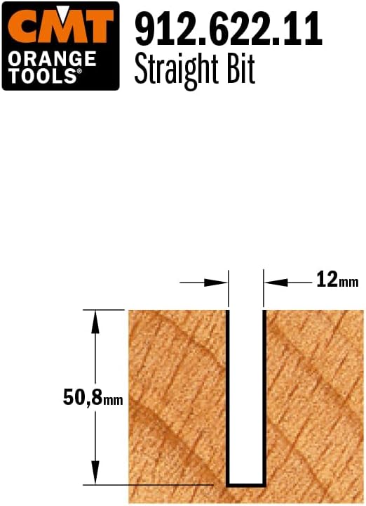 CMT Orange Tools 912.622.11 – Fräser Gerade HM S 12 D 12 x 51