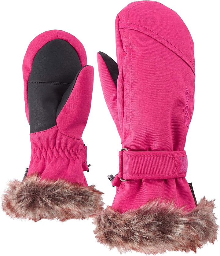 Ziener Mädchen LED MITTEN GIRLS glove junior Ski-Handschuhe / Wintersport |warm, atmungsaktiv 7.5 ro