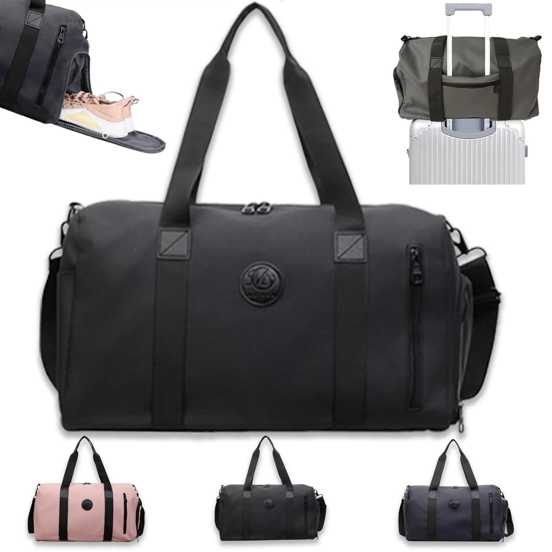 Sporttaschen Reisetaschen, 30L Reisetasche für Damen Herren, Handgepäck Tasche mit Nassfach & Schuhf