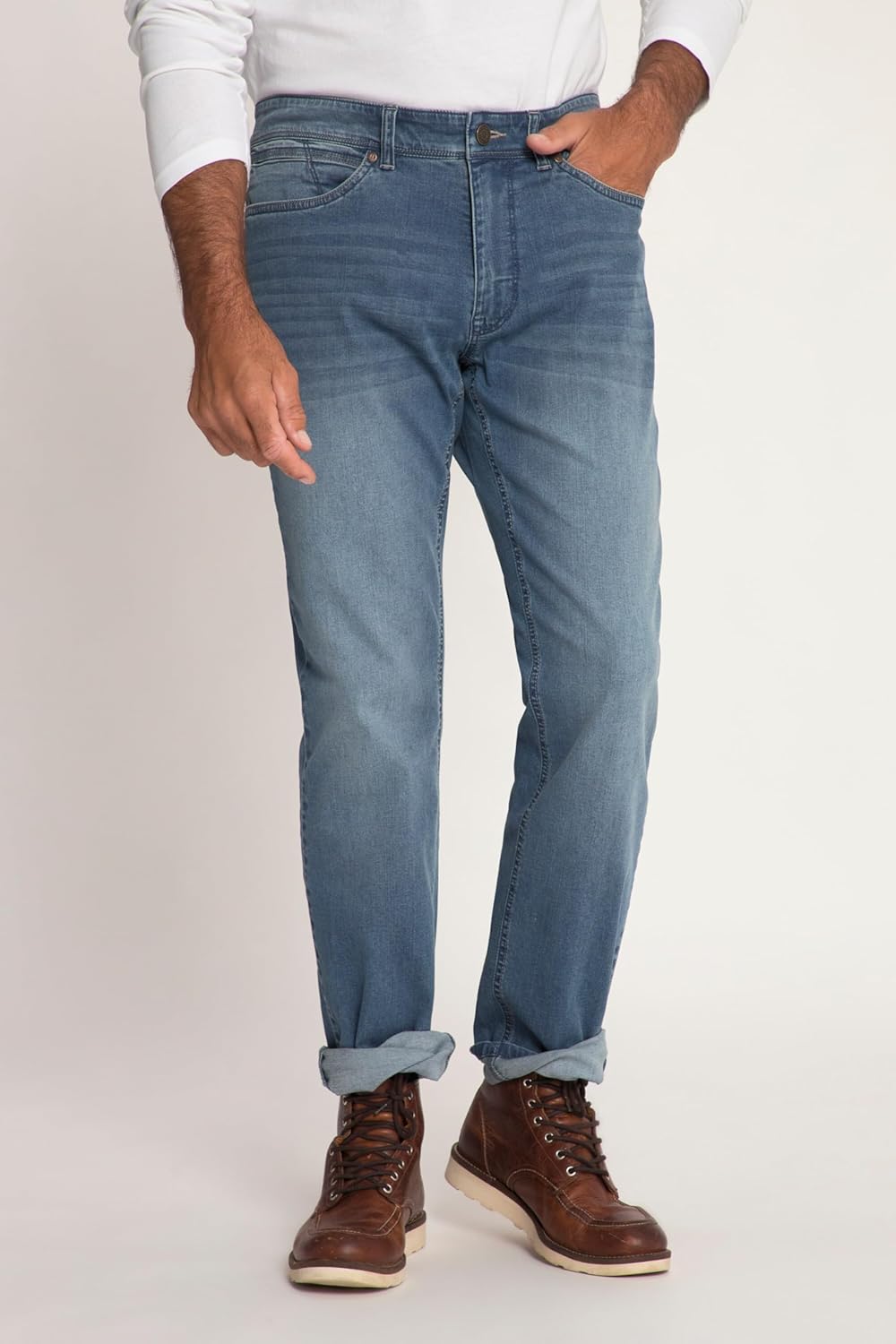JP 1880 Herren Jeans Lightweight Jeans 5-Pocket, Regular Fit, Bauchfit 54 Blue Denim, 54 Blue Denim