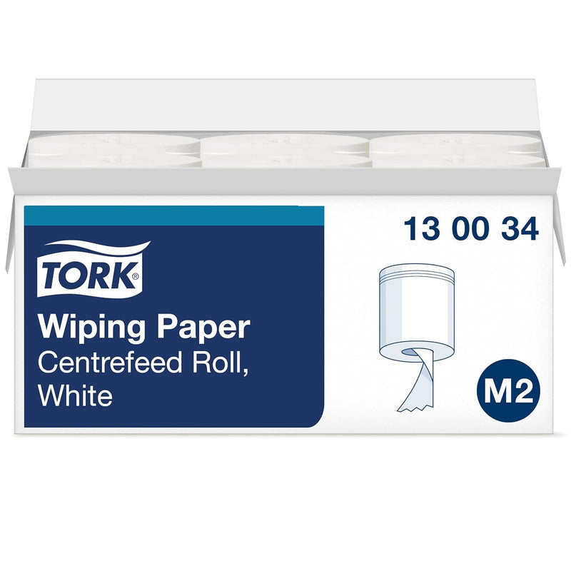 Tork 130034 Mehrzweck Papierwischtücher für das M2 Innenabrollung Spendersystem / 1-lagiges stabiles