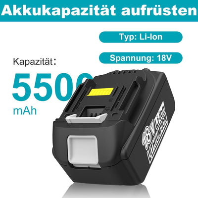 Energup 18V 5.5Ah Ersatzakku für Makita Akku 18V mit Ladegerät DC18RC Kompatibel mit Makita Ladegerä