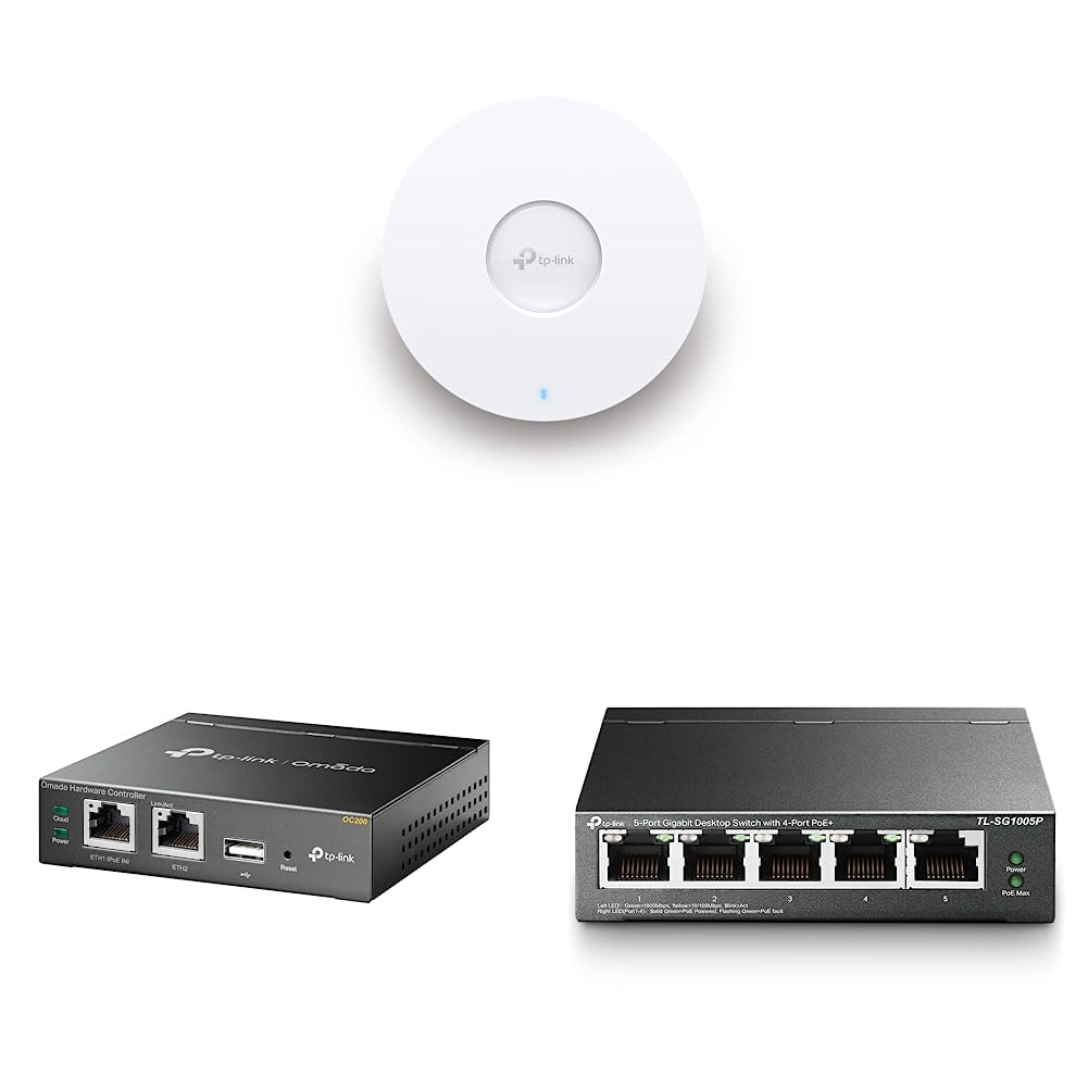 TP-Link EAP653 AX3000 Gigabit Dualband WiFi 6 WLAN Access Point &amp; OC200 Omada Hybrid PoE Hardware Co