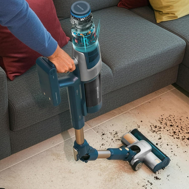 Cecotec Kabelloser Staubsauger Besen mit Selbstentleerungsbasis Conga Rockstar RZ90 AI AquaPet Flex