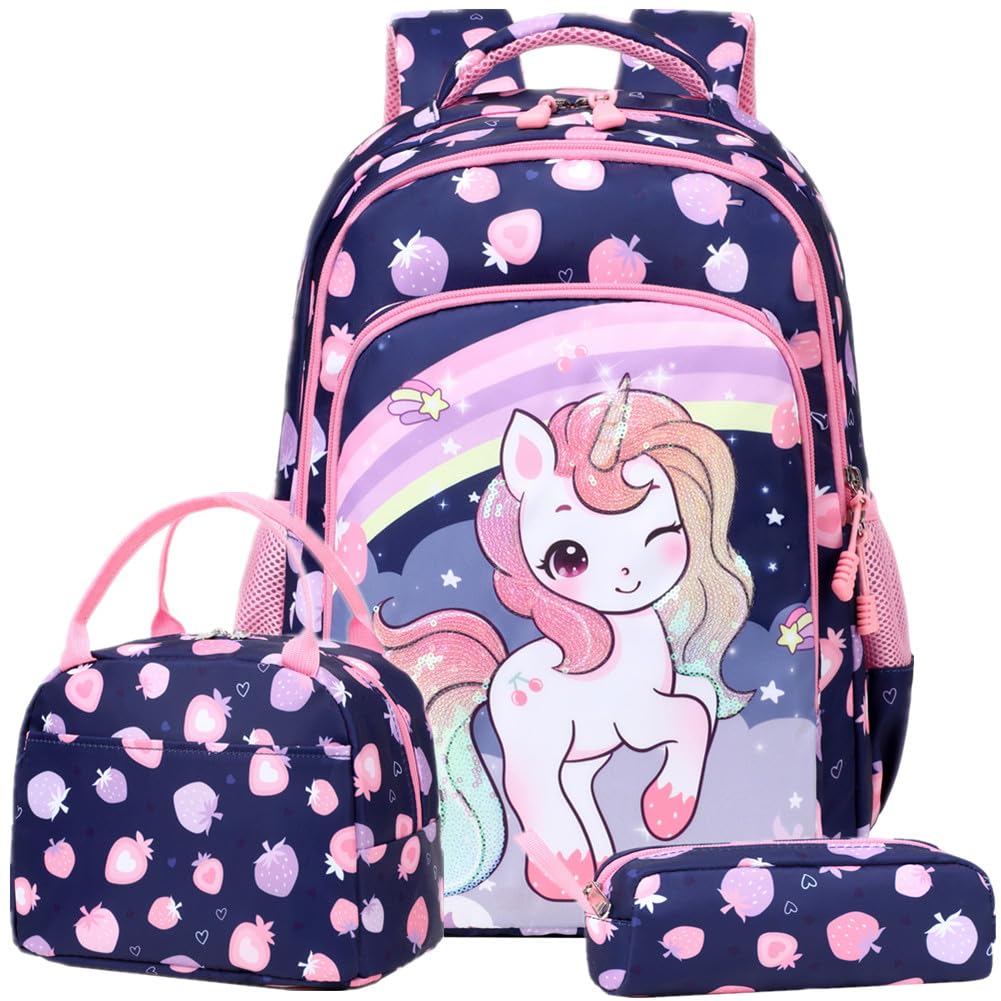 Jumpopack Kinder Schulrucksack Schultaschen Einhorn Schultasche Mädchen 1. Klasse Schulranzen Kinder