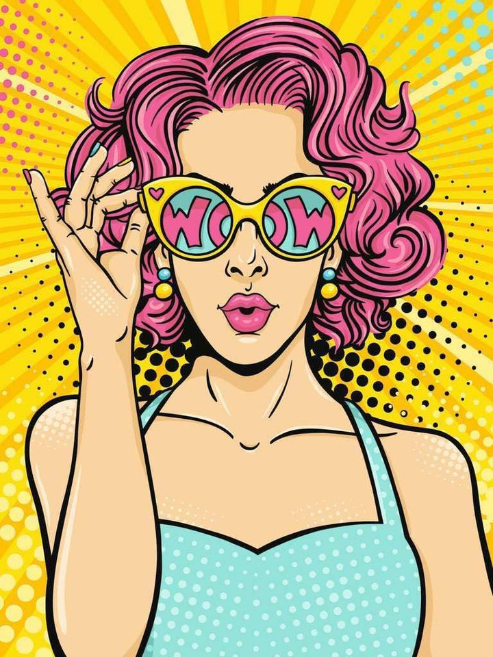 Ravensburger CreArt 25857 - Lady in Pink (Popart) - Malen nach Zahlen Erwachsene, DIY Malset mit Pin
